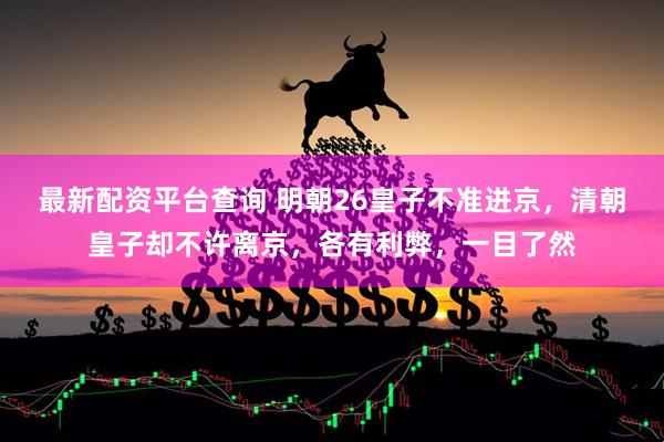 最新配资平台查询 明朝26皇子不准进京，清朝皇子却不许离京，各有利弊，一目了然
